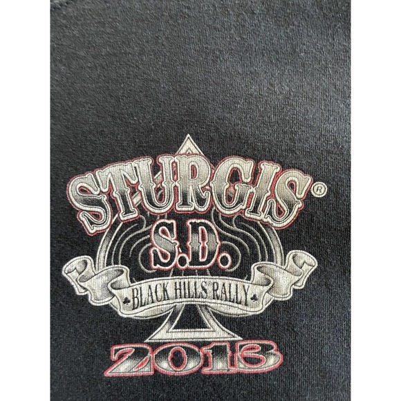 VTG Sturgus 2013 Black Hills Rally Motorcycle Long Sleeve T-Shirt Men’s Size‎ L - Picture 7 of 9